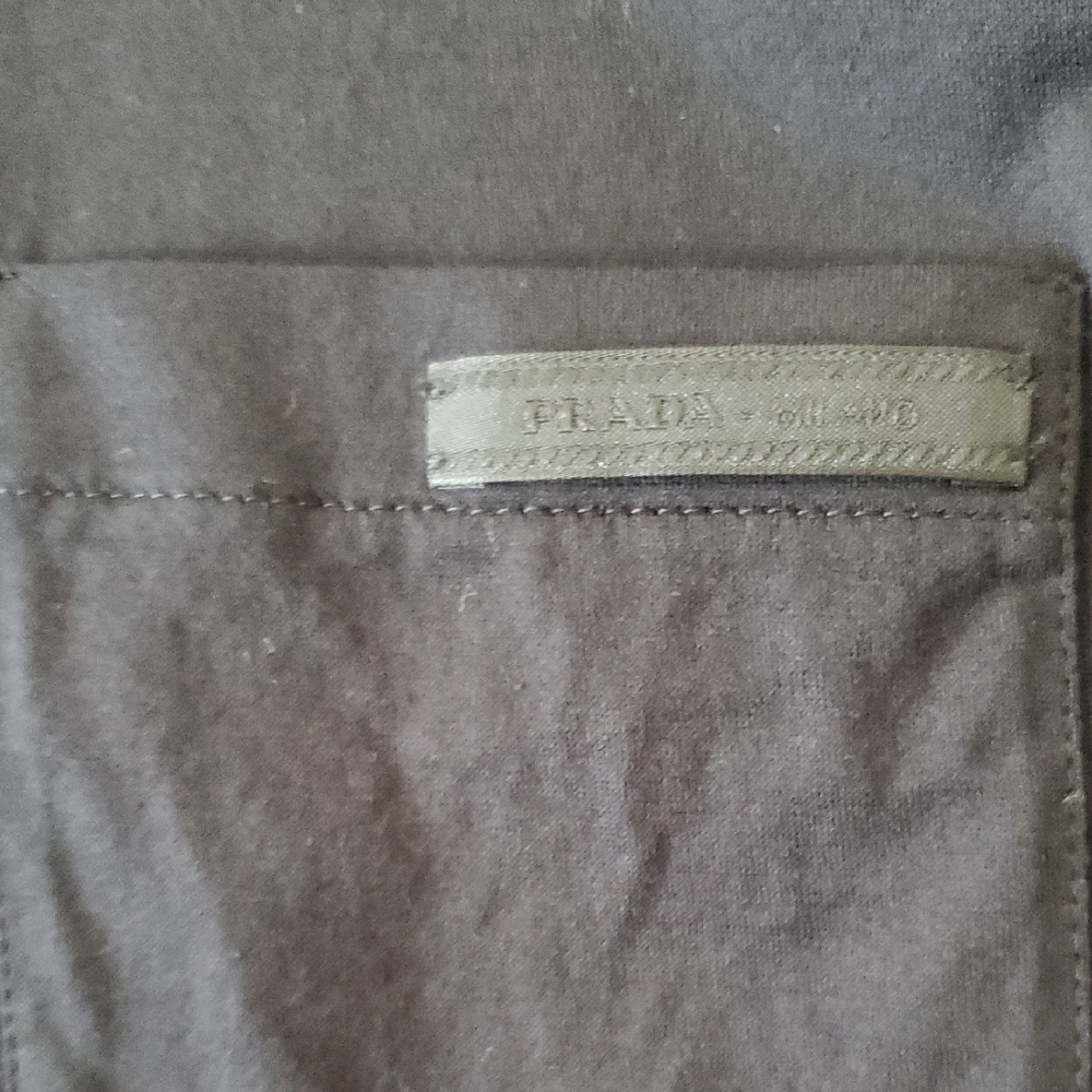 Mens XL Prada T Shirt. Charcoal/black Pocket Accent